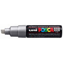 Uni Posca Marker 8.0mm Bold Chisel Silver PC-8K - Office Connect 2018