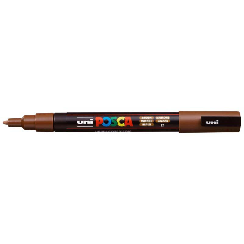 Uni Posca Marker 0.9-1.3mm Fine Brown PC-3M