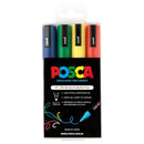 Uni Posca Marker 1.8-2.5mm 4 Pack Green Yellow Red Blue PC-5M - Office Connect 2018