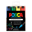 Uni Posca Marker 8.0mm Bold Chisel 4 Pack Asstd PC-8K - Office Connect 2018