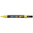 Uni Posca Marker 0.9-1.3mm Fine Glitter Yellow PC-3M - Office Connect 2018