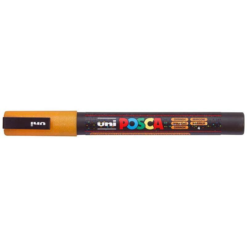 Uni Posca Marker 0.9-1.3mm Fine Glitter Orange PC-3M - Office Connect 2018