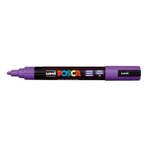 Uni Posca Marker 1.8-2.5mm Med Bullet Violet PC-5M - Office Connect 2018