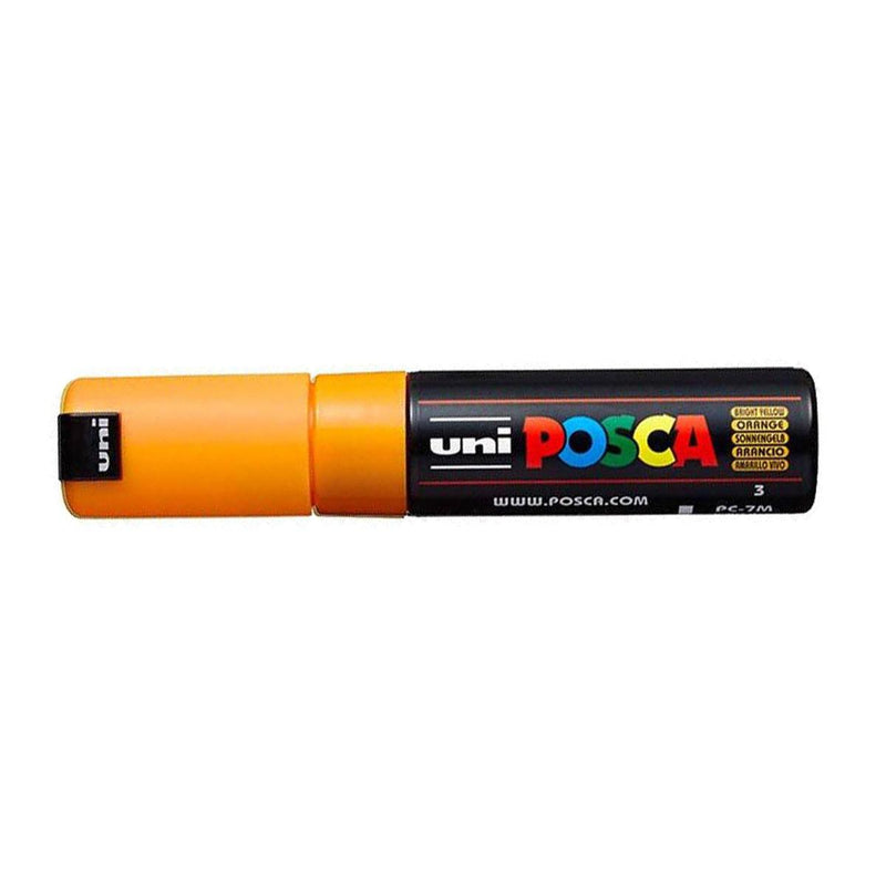 Uni Posca Marker 4.5-5.5mm Bold Bullet Bright Yellow PC-7M - Office Connect 2018