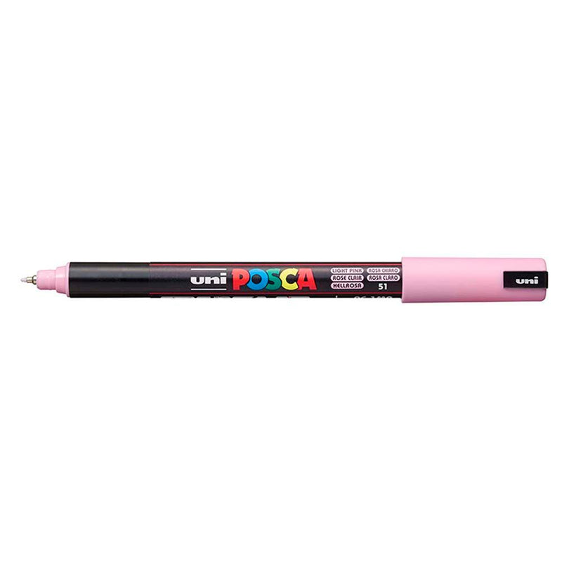 Uni Posca Marker 0.7mm Ultra-Fine Pin Tip Light Pink PC-1MR - Office Connect 2018