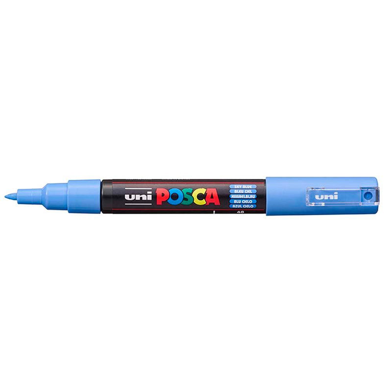 Uni Posca Marker 0.7mm Ultra-Fine Round Tip Sky Blue PC-1M - Office Connect 2018