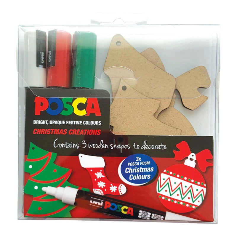 Uni Posca Christmas Decorations Activity Pack Ornaments - Office Connect 2018