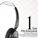 PROMATE Over ear Mono Bluetooth Headset with HD Voice Clarity. Noise-Cancelling Microphone, All day Ergonomic Comfort Fit, Built-in Controls, All day battery, up to 14 Hours with 220mAh. Colour Black. - Office Connect 2018