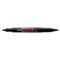 Uni Prockey Marker Dual Tip 0.4/0.9mm Black PM-120 - Office Connect 2018