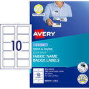 Avery Name Badge L7427 Fabric Laser 88x52mm 10up 15 Sheets - Office Connect 2018