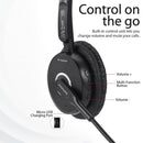 PROMATE Over ear Mono Bluetooth Headset with HD Voice Clarity. Noise-Cancelling Microphone, All day Ergonomic Comfort Fit, Built-in Controls, All day battery, up to 14 Hours with 220mAh. Colour Black. - Office Connect 2018