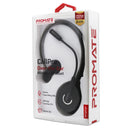 PROMATE Over ear Mono Bluetooth Headset with HD Voice Clarity. Noise-Cancelling Microphone, All day Ergonomic Comfort Fit, Built-in Controls, All day battery, up to 14 Hours with 220mAh. Colour Black. - Office Connect 2018