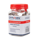 DYNAMIX RJ45 100pc Jar, (Round Solid) 8P8C Shielded Modular Plug. 50 micron - Office Connect 2018