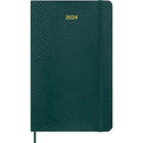Moleskine Diary 12 Month Weekly + Notes HC Large Precious + Ethical Boa Texture Green - Office Connect 2018
