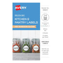 Avery Assorted Kitchen and Pantry Labels A6 Circle 45mm 6up 4 Sheets - Office Connect 2018