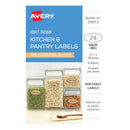 Avery Kitchen & Pantry Labels Kraft Scallop 57.1x28.6mm 4up 6 Sheets - Office Connect 2018