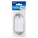 Avery White Scallop Tags w/Strings 85x45mm 25 Pack - Office Connect 2018