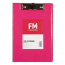 FM Clipboard PVC A5 FM Vivid With Flap Shocking Pink
