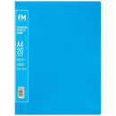 FM A4 Premium Display Book 20 Pocket Ice Blue - Office Connect 2018