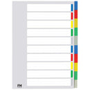 FM Indices A4 10 Tab Colour