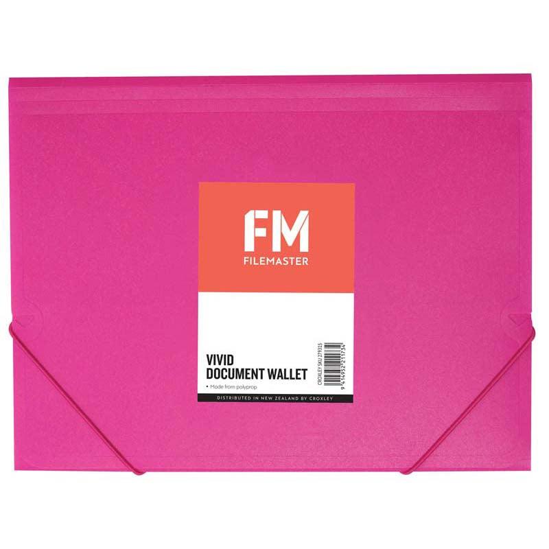 FM Document Wallet Vivid Shocking Pink A4 - Office Connect 2018