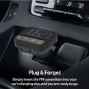 PROMATE Wireless In-Car FM Transmitter with Dual USB-A ports. Supports Handsfree. Playback from USB, MicroSD, or Flash Drive. Remote Control. LCD Display. Easy Plug-n-Play. Black Colour. - Office Connect 2018
