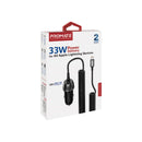 PROMATE 33W Car Charger with Lightning Cable and USB-A Port. Qualcomm 3.0 18W Quick Charge. Over Charge and Short Circuit Protection Compatible with iPhones, iPads and iPods - Office Connect 2018