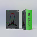 VERTUX Multi-Function Headphone Stand with 3x USB-A Ports. Includes 3.5mm Headphone & Microphone Ports. 1.5m Cable, 12 Preloaded Lighting Effects, 7.1 Surround Sound Card Built-in, Weighed Base. Black - Office Connect 2018