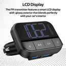 PROMATE Wireless In-Car FM Transmitter with Dual USB-A ports. Supports Handsfree. Playback from USB, MicroSD, or Flash Drive. Remote Control. LCD Display. Easy Plug-n-Play. Black Colour. - Office Connect 2018
