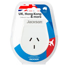 JACKSON Slim Outbound Travel Adaptor for use in UK/Hong Kong. 3-Pin NZ/AUS Plugs. - Office Connect 2018