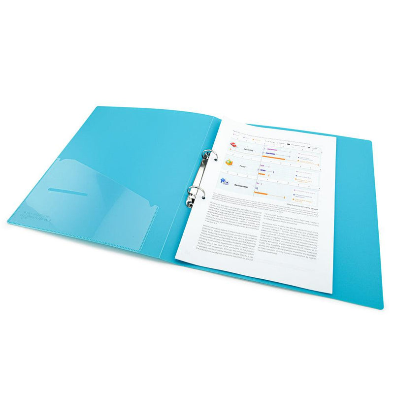 Rapesco Germ-Savvy Antibacterial A4 PP Ring Binder 2/25 Aqua - Office Connect 2018