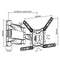 BRATECK 23''-55'' Full motion TV wall mount bracket. Extend, tilt and swivel. VESA Support up to: 400x400 Max load: 35kg. Profile: 49-515mm. Hidden cable management. Colour: Black. - Office Connect 2018