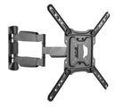 BRATECK 23''-55'' Full Motion TV Wall Mount Bracket with Lenghtened Arm. Extend, Tilt & Swivel. VESA Support up to: 400x400. Max Load: 35kg. Profile: 49-615mm. Hidden Cable Management. Black Colour. - Office Connect 2018