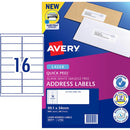 Avery Quick Peel Address Labels L7162 White 99.1x34 16up 40 Sheets - Office Connect 2018