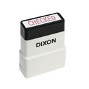Dixon Stamp 022 Checked Red Pre Inked - Office Connect 2018