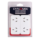 DYNAMIX horizontal Double Adaptor, A1L-Left Hand, A1R- Right Hand, twin pack version, unique space saving horizontal style, white colour. - Office Connect 2018