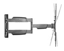 BRATECK 23''-55'' Full Motion TV Wall Mount Bracket with Lenghtened Arm. Extend, Tilt & Swivel. VESA Support up to: 400x400. Max Load: 35kg. Profile: 49-615mm. Hidden Cable Management. Black Colour. - Office Connect 2018