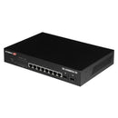 EDIMAX 10-Port Gigabit Long Range PoE+ Web Smart Switch with 2x SFP Slots. 8x POE Ports + 2 SFP. IEEE 802.3af/at PoE/PoE+ Compliant Power Budget 84W. POE Support up to 200M.