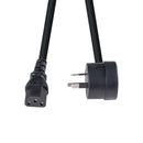 DYNAMIX 2M 3-Pin TAPON Ended Plug to IEC C13 Female Connector 10A SAA Approved Power Cord. 1.0mm copper core. BLACK Colour.