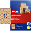 Avery Label L7103 Oval Kraft 18up 15 Sheets 63x42mm - Office Connect 2018