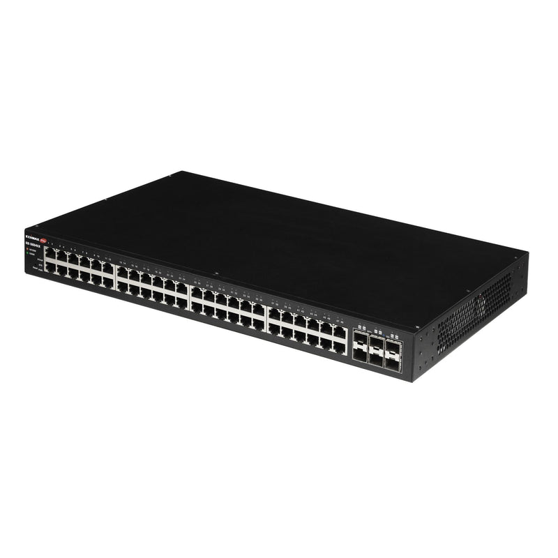 EDIMAX 54-Port Gigabit Web Smart Switch with 6x SFP+ 10G Ports 48x Ethernet Ports + 6 SFP+ 10G Uplink Ports. 216 Gbps Backplane Bandwidth. Alive Check, DHCP