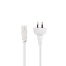 DYNAMIX 2M 2-Pin plug to C7 Figure 8 connector. 7.5A. SAA approved power cord. 0.75mm copper core. WHITE Colour. - Office Connect 2018