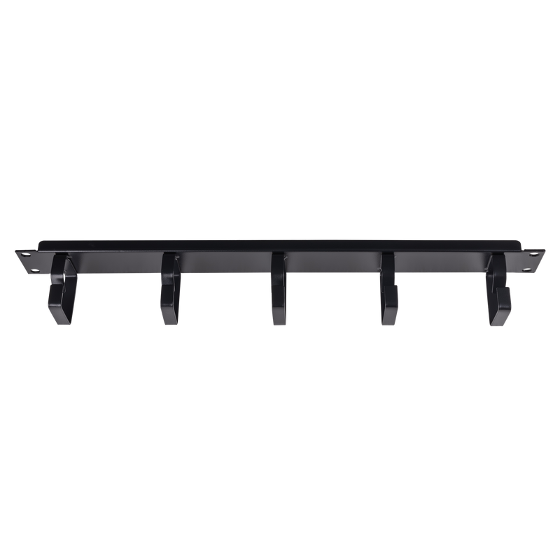 DYNAMIX 19'' 1RU 55mm Deep Metal Cable Management Bar. Supplied with Cage Nuts. - Office Connect 2018