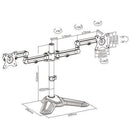 BRATECK 17-32" Dual Screen Articulating Monitor Stand. Free-Tilting Design, Sturdy Steel Base, 360 Rotary VESA Plate. VESA 75x75, 100x100, Max Load 16Kgs. Built-in Cable Management. - Office Connect 2018