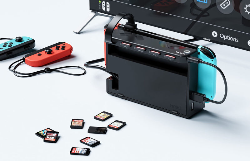 UNITEK Switch 4-in-1 Game Card Reader with 4x Card Reader Slots. One-touch Display/Game Switching. Compact & Lightweight. Plug & Play. - Office Connect 2018
