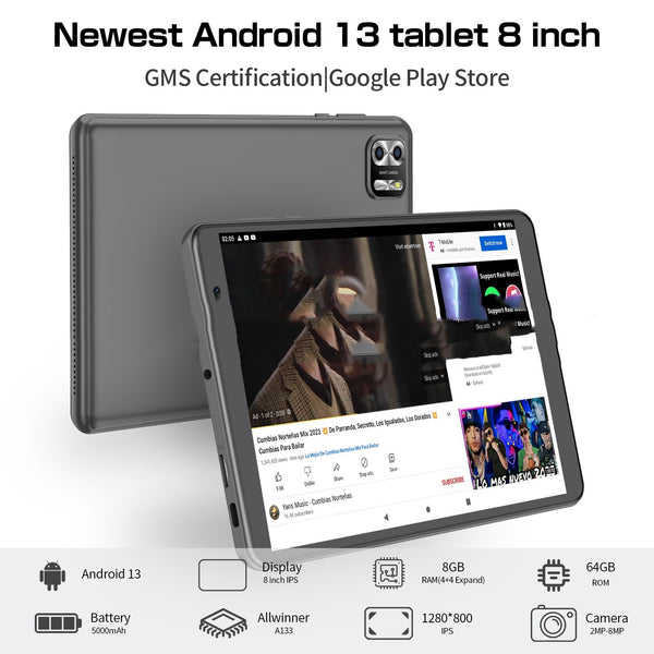 8-inch Eight-core Tablet PC Android 13 System 64g Large Capacity - Office Connect 2018