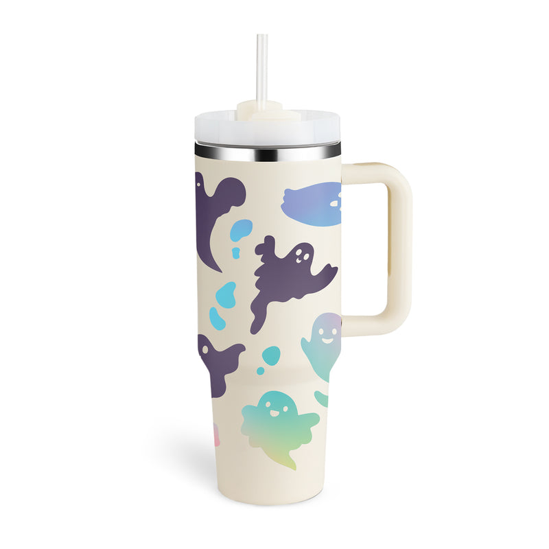 40 Oz Tumbler With Handle Straw Insulated, Stainless Steel Spill Proof Vacuum Coffee Cup Tumbler With Lid Tapered Mug Gifts For Valentine Lover Suitable For Car Gym Office Travel - Office Connect 2018