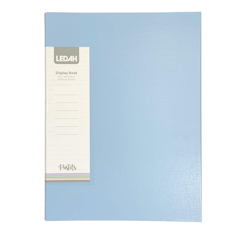 Ledah Pastels Display Book A4 Blue 20 Pocket - Office Connect 2018