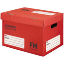 FM Box Archive Red Standard Strength 384x284x262mm Inside Measure - Office Connect 2018