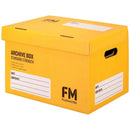 FM Box Archive Yellow Standard Strength 384x284x262mm Inside Measure - Office Connect 2018